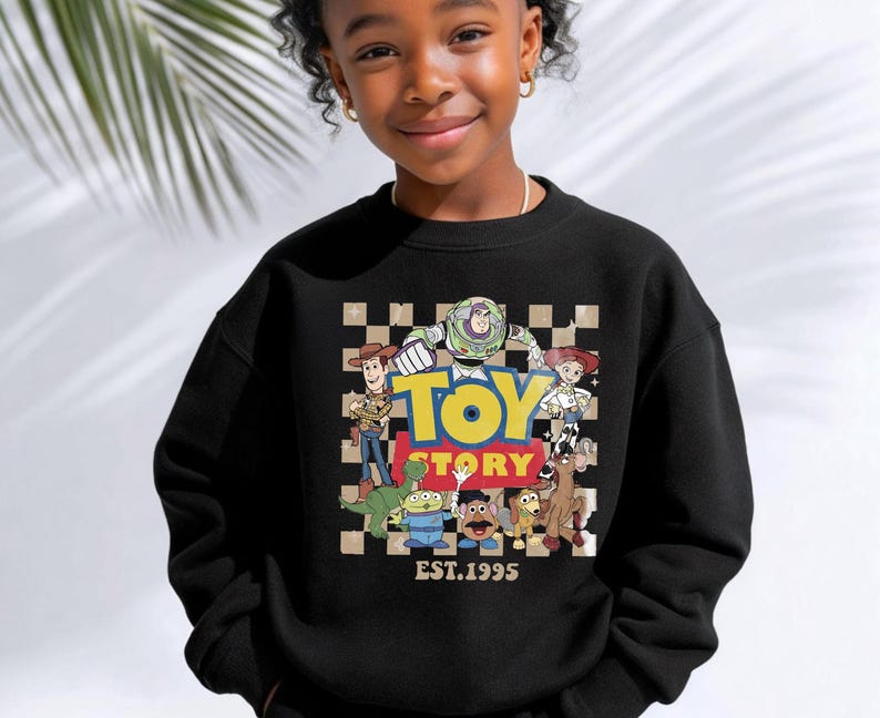 Disney Toy Story 1995 Retro Sweatshirt, Woody Buzz Lightyear Rex Sweatshirt, WDW Disneyland Family Vacation 2026 Trip, Disney Pixar Fest image 7