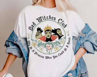 Comfort ColorsRetro Villains Bad Witches Club Shirt: Disney Inspired
