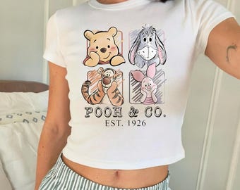 Winnie The Pooh And Friends Baby Tee, Disney Pooh Co Baby Tee, Disneyland Pooh Bear Baby Tee, Pooh Bear Baby Tee, Disney Pooh Baby Tee