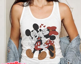 Minnie Mouse Classic Sketch Cute Vintage Tank Top, Retro Disney Trip Tank Top, Minnie Tank Top, Disney Family Vacation Trip