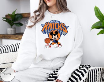 New York Knicks Mickey Mouse Basketball Sweatshirt