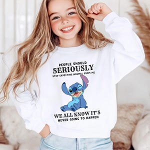 Stitch Lightning Graphic Sweatshirt, Disney Sweatshirt, Retro 90s Disney Sweatshirt, Lilo and Stitch Movie Sweatshirt image 3