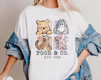 Comfort Colors Winnie The Pooh And Friends T-Shirt, Disney Pooh Co Shirt, Disneyland Pooh Bear Shirt, Pooh Bear Tee, Disney Pooh Shirt