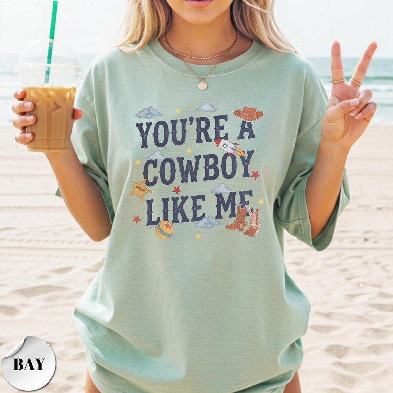Comfort Colors®Vintage Tay Story Shirt, You're A Cowboy Like Me Shirt, Toy Story 5 Shirt, WDW Disneyland Family Vacation Trip Tee image 7