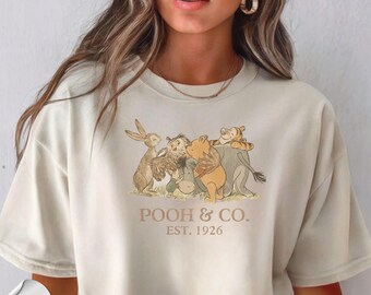 Comfort Colors®Disney Winnie The Pooh Shirt, Retro Robin Pooh Bear Tigger Piglet Eeyore Group Tee, Animal Kingdom, WDW Family Vacation Trip