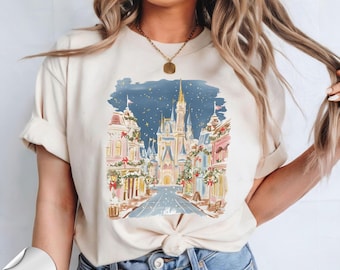 Disney Magic Castle Christmas Shirt Princess Castle Shirt Disney Xmas tee Disney Trip Shirt Disneyland Xmas Shirt
