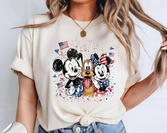 Mickey and Friends 4th July 2026 Shirt, Disney Independence Day Tee, Disney USA T-shirt