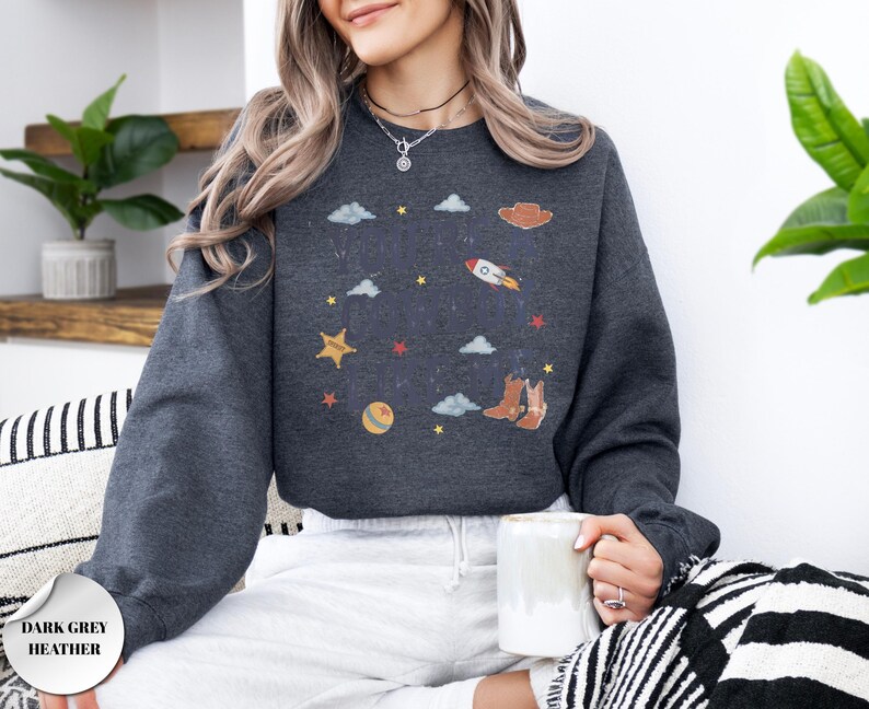 Vintage Tay Story Sweater, You're A Cowboy Like Me Sweat, Toy Story 5 Sweater, WDW Disneyland Family Vacation Trip Sweatshirt, image 7