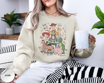 Vintage Toy Story Signatures  Sweatshirt, Retro 1928 Youve Got A Friend In Me Sweater, Disneyland WDW Family Matching Vacation Gift