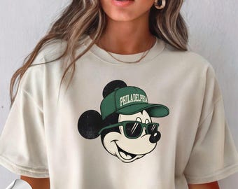 Comfort Colors® Philadelphia Football Mickey Mouse Kids T-Shirt: Game Day Graphic Tee