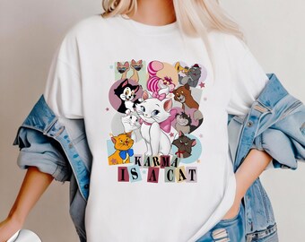 Comfort Colors Karma Disney Cats T-Shirt, Unisex Disneyland Trip Tee