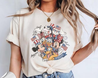 Retro Mickey America 250th Anniversary Shirt, 1776–2026 Patriotic T-shirt, USA Semiquincentennial Tee, Disney 4th of July Tee, WDW Trip Tees