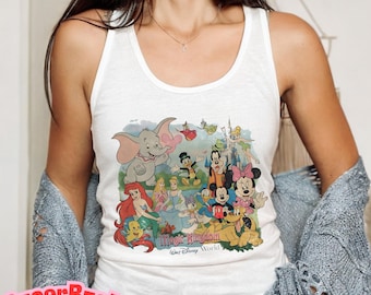 Retro Magic Kingdom Tank Top, Vintage 90s Theme Park Tank Top, Mickey And Friends Tank Top, Family Vacation 2026 Tank Top,  Graphic Tee