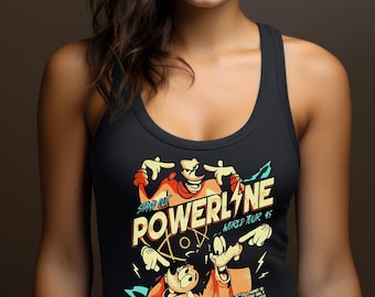 Retro Disney A Goofy Movie Powerline Stand Out World Tour Tank Top, Disneyland Family Matching Tank Top, Magic Kingdom Birthday 2026 Gift