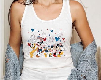 Retro Mickey America 250th Anniversary Tank Top, 1776–2026 Patriotic Tank Top, USA Semiquincentennial Tank Top, Disney 4th of July Tank Top