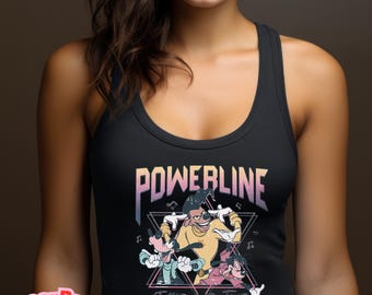 Vintage Disney 90s A Goofy Movie Powerline Stand Out Tour 94 Tank Top, Magic Kingdom Tank Top, Family Birthday Gift Tank Top