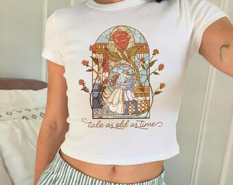 Retro Tale as Old as Time Princess Baby Tee, Retro Beauty and the Beast Baby Tee, Belle Beauty Princess Baby Tee, Disney 2026 Baby Tee