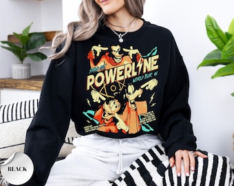 Retro Disney A Goofy Movie Powerline Stand Out World Tour Sweatshirt, Disneyland Family Matching Sweater, Magic Kingdom  2026 Gift