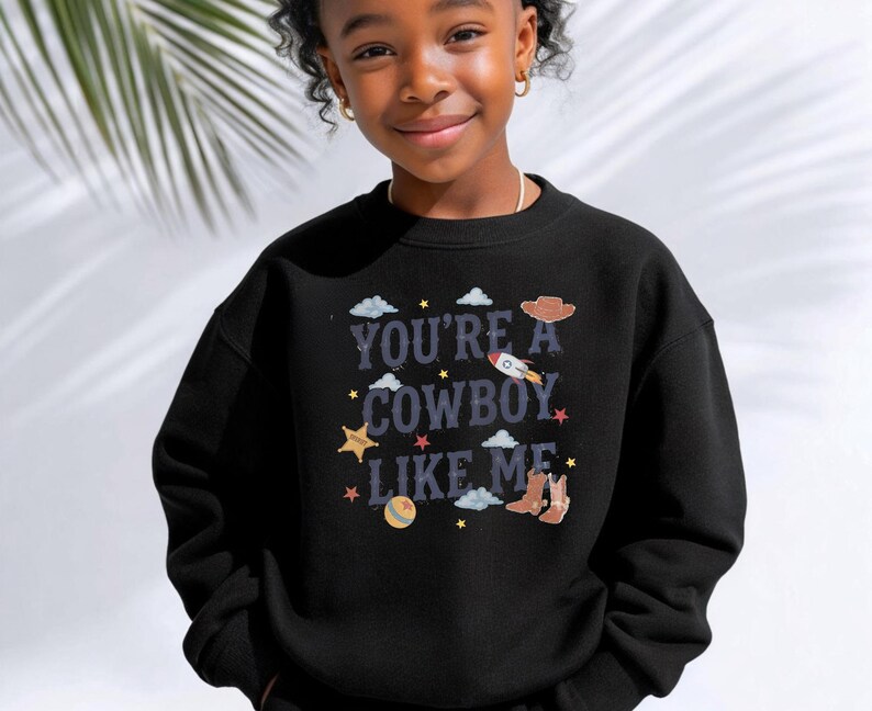 Vintage Tay Story Sweater, You're A Cowboy Like Me Sweat, Toy Story 5 Sweater, WDW Disneyland Family Vacation Trip Sweatshirt, image 5