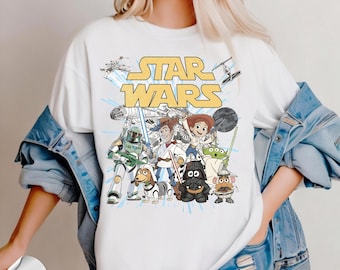 Comfort Colors®Retro Toy Story Star Wars Shirt, May The 4th Be With You Disney Tee, Funny Pixar Toy Story Mashup Tee, Star Wars Day Tee,