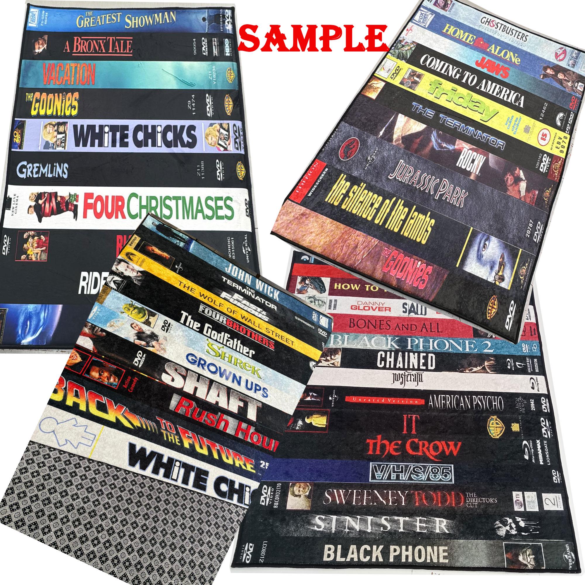 Custom Dvd Rugs Custom VHS DVD Movie Cover Rug, Personalized Film Carpet, Retro Cinema ...