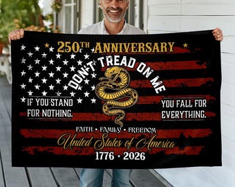 USA:s 250-årsjubileumsflagga – Trampa inte på mig, patriotisk design