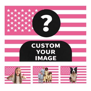 Custom Photo American Flag Tapestry – Personalized Patriotic Decor (3x5 ft)