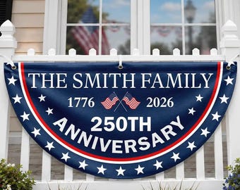 250-årsjubileum för USA:s självständighetsdag - Personlig icke-veckad fanflagga