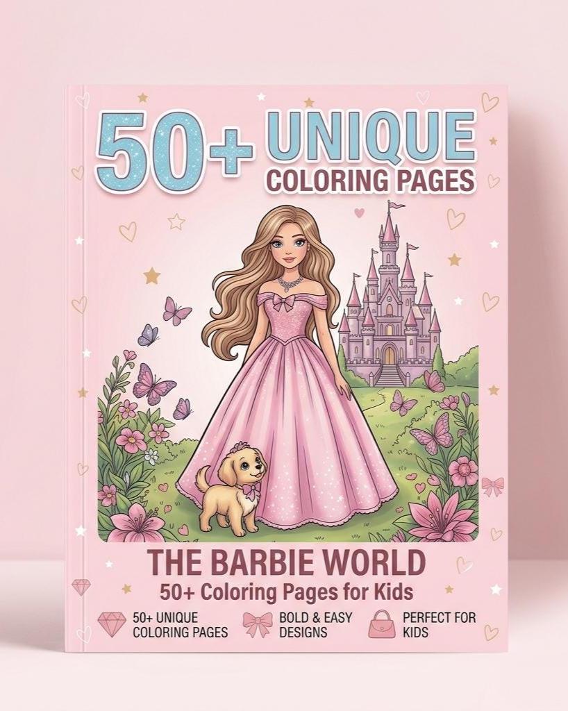 Barbie Drawing.pdf Barbie Coloring Book for Kids, Princess Fashion Mermaid Fun (instant ...