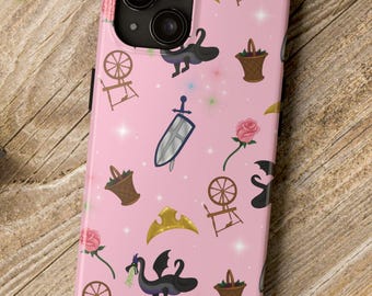 Sleeping Princess Pattern Durable Tough Phone Case