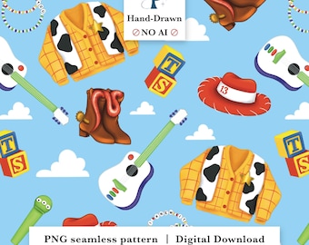 Tay Story Pop Star Movie Seamless Pattern (Digital Download)