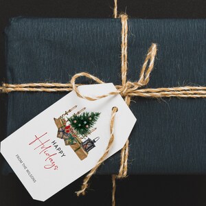 Christmas Gift Tag, Holiday Gift Tag Template, Instant Download, Personalized Christmas Tags,