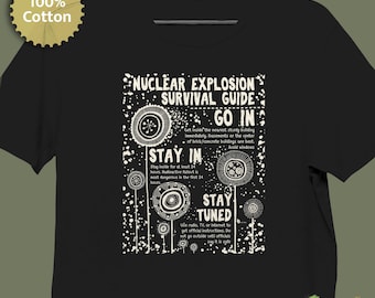 Nuclear Survival Checklist Shirt, Apocalypse Guide T-Shirt, Emergency Preparedness Tee, Survival Graphic
