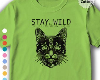 Stay Wild Cat Graphic Tee