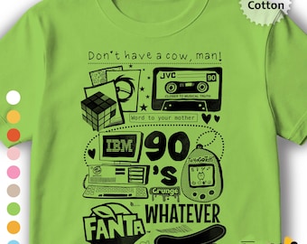 90s Nostalgia Graphic Tee, Retro Text Statement Shirt, Old School Throwback Unisex Fit