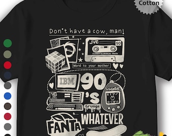 90s Nostalgia T-Shirt, Retro Typography Graphic Tee, Vintage 90s Style Shirt