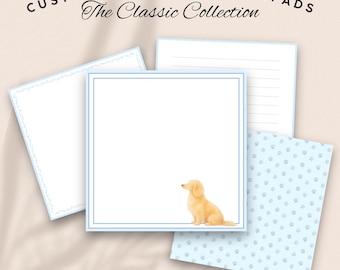 Personalized Dachshund Notepads, The Classic Collection, 3x3 Note Set, Custom Stationery, Personalized Pet Gift, Dog Mom Gift, 4-pack