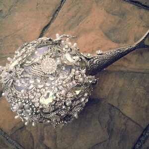 Brooch Bridal Bouquet Rhinestone Keepsake Handmade image 3