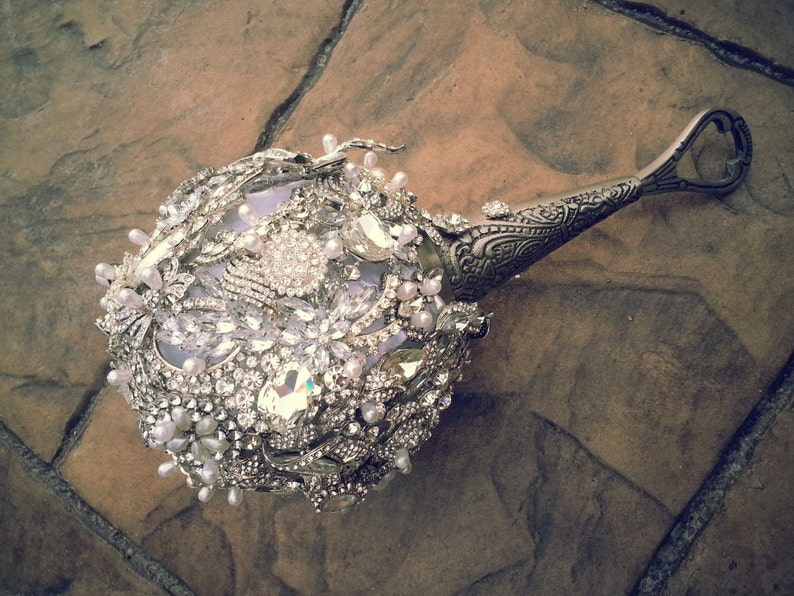 Brooch Bridal Bouquet Rhinestone Keepsake Handmade image 3