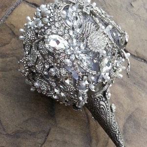 Brooch Bridal Bouquet Rhinestone Keepsake Handmade image 2