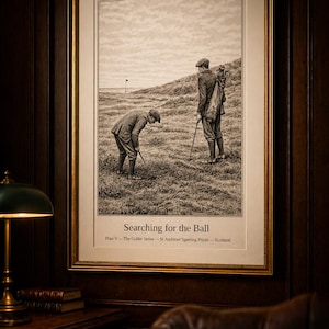 Vintage Golf Poster - Retro Golf Wall Art - Gift for Dad - Country Club Decor