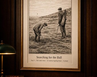Vintage Golf Poster - Retro Golf Wall Art - Gift for Dad - Country Club Decor