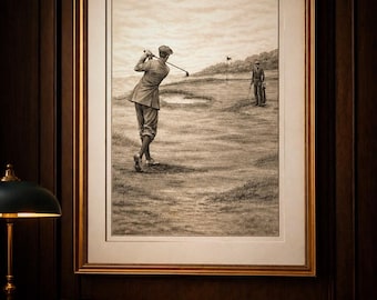 Vintage Golf Poster | Retro Golf Wall Art | Gift for Dad | Country Club Decor