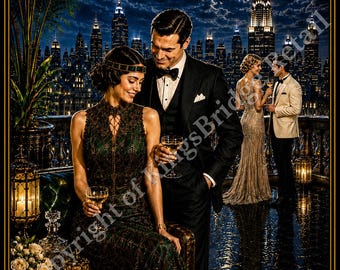 Art Deco Print – 1930s Romantic Love Story | Vintage Print | Wall Art | Hotel Wall Art