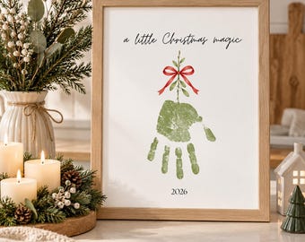 Christmas Handprint Craft for Kids, Christmas Keepsake Printable, Holiday Handprint Art, A4 & US Letter, Instant Download