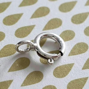 5 mm, Federring, 925 Sterlingsilber, Verschluß, Schmuckherstellung, DIY, 2,5 mm geschlossene Öse