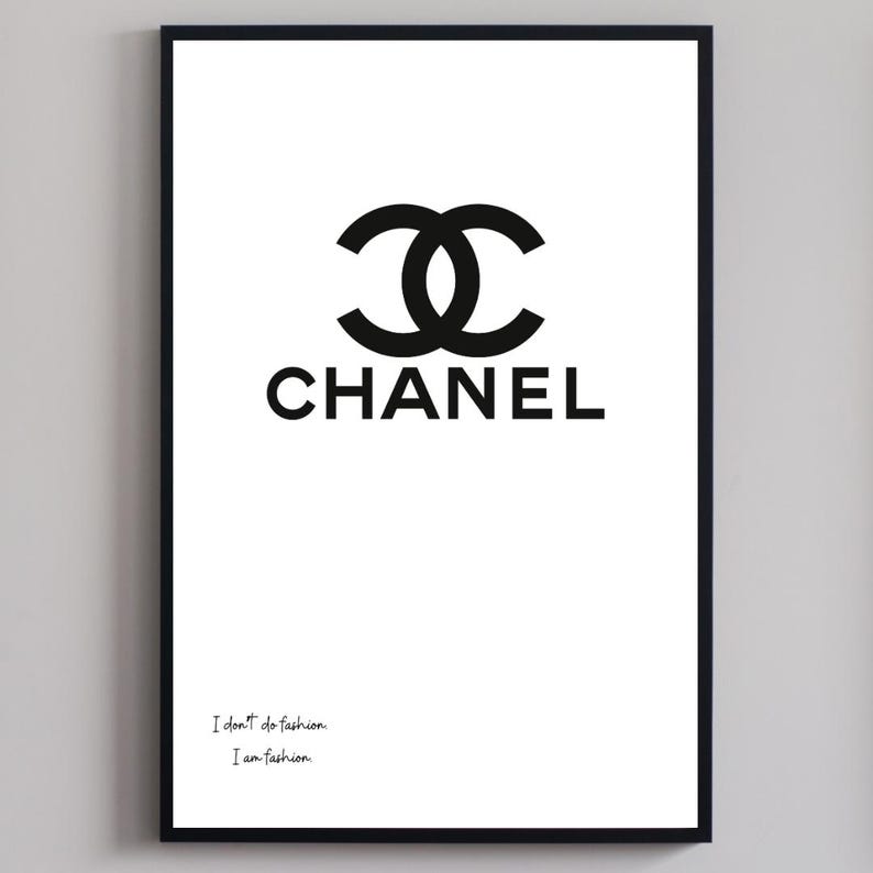Chanel Inspired Poster Printable, I Don’t Do Fashion I Am Fashion Quote, Luxury Fashion Decor | Personalisierung möglich!