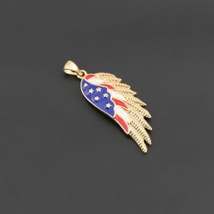 Liberty Inspired Feather Charm with 18K Gold Filled Surface for Necklace Making and Creative Jewelry Work 13.5x36mm