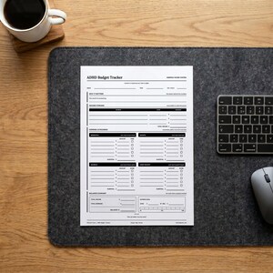 ADHD Budget Tracker Printable, Monthly Bill and Debt Planner, Color and Black White, Instant Download (A4, A5, Letter, Half Letter) image 10