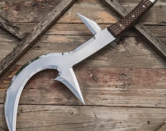 Hand Forged Hunga Munga Sword with Sheath | Tribal Fantasy Collectible Gift for Dad